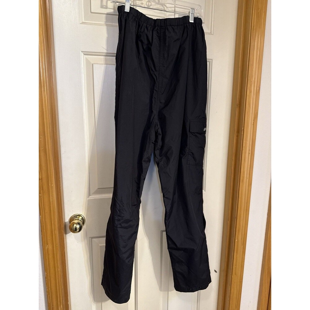 Stearns Dry Wear Rain Pants Mens Medium Black Waterproof Nylon Ankle Snap Lined
